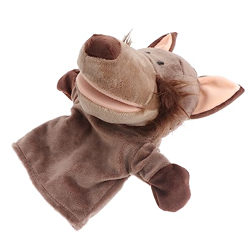 DIKACA Interaktive Handpuppe Wolf Kuscheltier Für üsch Handpuppe Im Cartoon Design Bewegliche Mundöffnung Ideal Für Geschichtenerzählen Und Puppenspiele Für Jungen Und von DIKACA