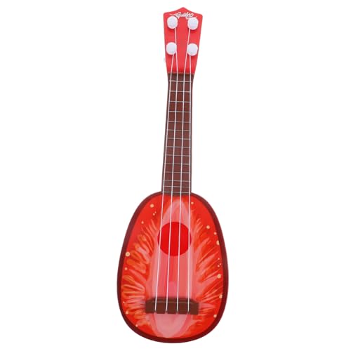 DIKACA Kinderspielzeug Für Anfänger Übungs Ukulele Instrument Konzert Ukulele Kunststoff Rot von DIKACA