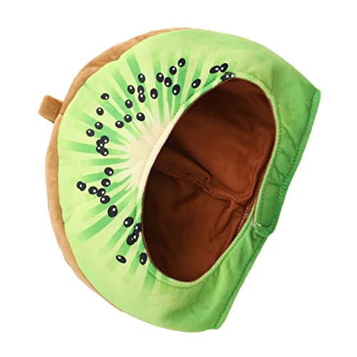 DIKACA Kiwi-kopfbedeckung Kiwis-eimerhut Cosplay-kopfbedeckung Kiwi-stirnband Kiwi-kostüm Früchte Kopfbedeckung Kiwi Kostüm Hawaiianischer Fiesta- Hut Kiwi-zubehör Tier Plüsch Cartoon-hut von DIKACA