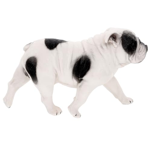 DIKACA Tier Modell Bulldog Hund Figur Realistische Simulation Hund Statue 1pc Decor von DIKACA