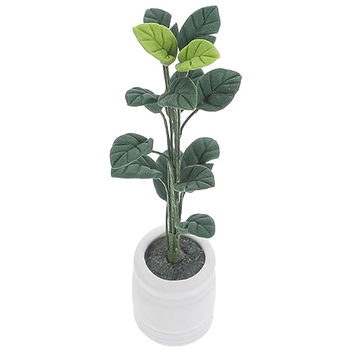 DIKACA Künstliche Topfpflanze Gartendekoration Miniatur Puppenhauspflanzen Künstliche Topfblumen Puppenhauspflanzen Puppenhausdekoration Desktop Ornamente Hause Gefälschte Topfpflanzen von DIKACA