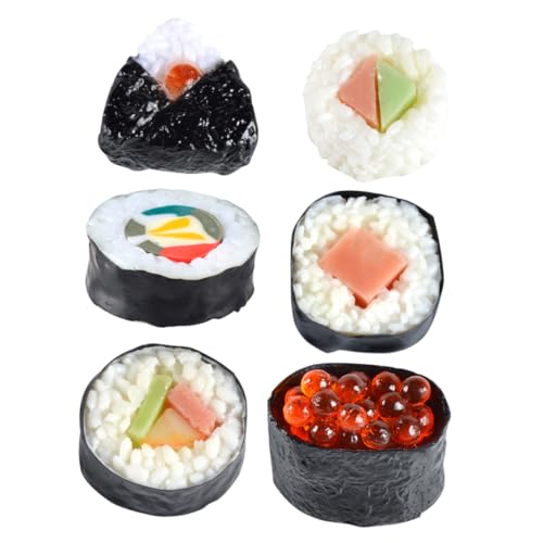 DIKACA Künstliches Sushi Lifelartiges Lebensmittelmodell Generisch Künstliches Sushi Fake Food Teilige Simulation Realistisch Lebensecht Japanisches Sushi Modell Gefälschtes Sushi Modell von DIKACA