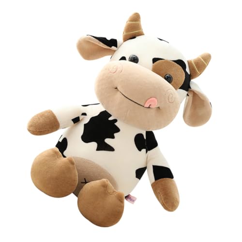 DIKACA Kuhpuppe Animal Toys Tier eine tierische bescherung Cow Plüschtier kuhdecke Tierkuh Stoffpuppe Stofftier Plüschkuh Cartoon-Kuh-Puppe Cartoon-Kuh-Tierpuppe PP Baumwolle von DIKACA