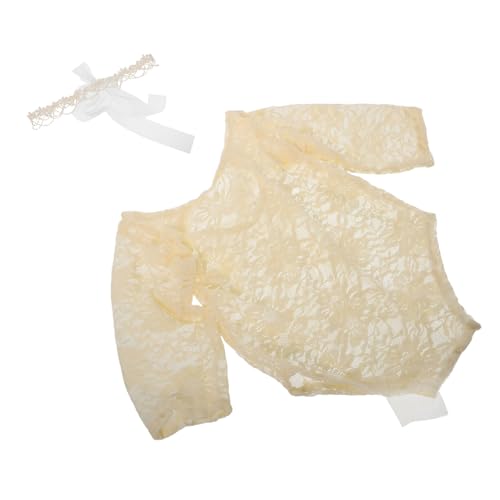 DIKACA Lace Newborn Outfit mit Bowknot Romper und Blüten Haarband Atmungsaktiv und Fotoshooting Mädchen Kleidung für Neugeborene für und Feiertagsbilder DIKACA Lace Newborn Outfit mit Bowknot Romper und Blüten Haarband Atmungsaktiv und Fotoshooting Mädchen Kleidung für Neugeborene für und Feiertagsbilder von DIKACA