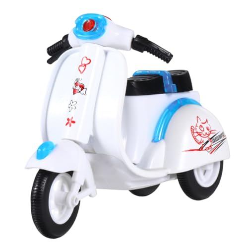 DIKACA Legierung Pull-Back-Auto- -Modell Spielzeug für Kinder kinderspielzeug kleine Autospielzeuge Motorradmodell zum Zurückziehen Mini-Spielzeug zum Zurückziehen Weiß von DIKACA