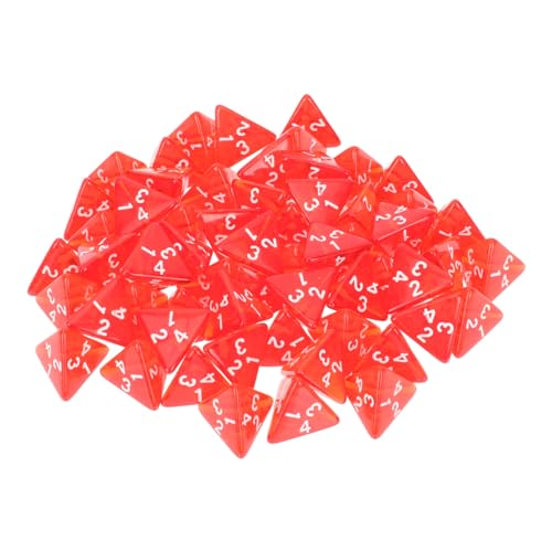 DIKACA 60pcs Rote Würfel Wiederverwendbare Robuste Würfel Für Jungen Und Mädchen Erwachsene Party Brettspiele Spiel Requisiten von DIKACA