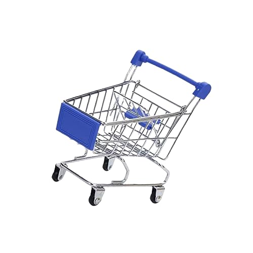 DIKACA Mini Einkaufswagen Für Trolley Zur Aufbewahrung Größe L Dunkelblau Ideal Als Zubehör Und Für Rollenspiele von DIKACA