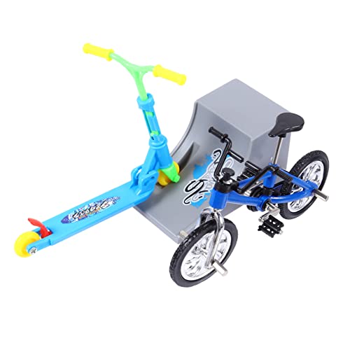 DIKACA Mini Finger Bike Set Handbike Modell Finger Scooter Für Freizeit Und Schreibtisch Spiele Inklusive Blauer Klapppedal Und Grauem Spielfeld Ideal Für Und Kreative Fingerübungen von DIKACA