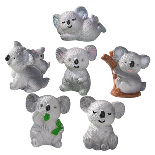 DIKACA Mini Koala Figuren Realistische Resin Koala Skulpturen Für Mikro Landschaften Garten Dekoration Und Tierfiguren Ideale Geschenkidee Für Und Koala Liebhaber von DIKACA