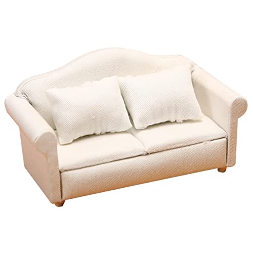 DIKACA Mini Sofa Figur Für Puppenhaus Dekorative Miniatur Couch Statue Kleines Sofa Modell Für Kinderzimmer Und Spielzeug Perfekte Puppenzubehör Für Kreative Spielwelten von DIKACA