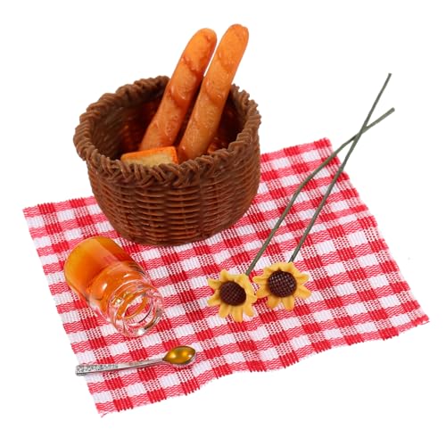 DIKACA Miniatur Brot Modellbausatz Für Puppenhaus Mini Brotkorb Zubehör Ideal Für Kreative Spielwelten Und Puppenmöbel Detailgetreues Design Für Sammler Und 1 Satz von DIKACA