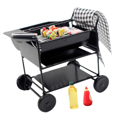 DIKACA Miniatur Grill Rack Für Puppenhaus Schwarzes Grill Modell Für Zubehör Für Kreatives Rollenspiel Und Miniatur Basteln Ideales Für ädchen Und Jungen von DIKACA