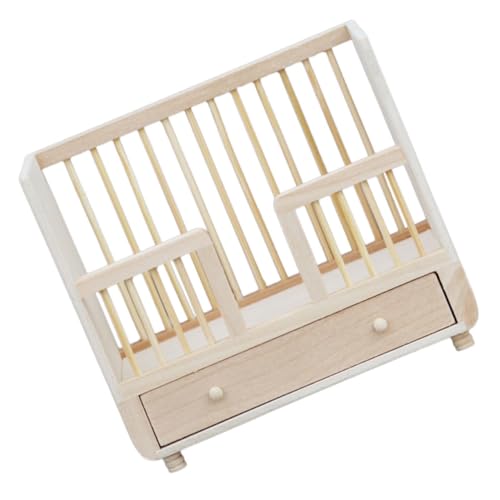 DIKACA Miniatur Puppenhaus Möbel Set Holz Mini Puppenbett Für Kreative Spielstunden Ideal Für Puppenhäuser Und Miniatur Deko Perfekt Für Kinder Ab 3 Jahren von DIKACA