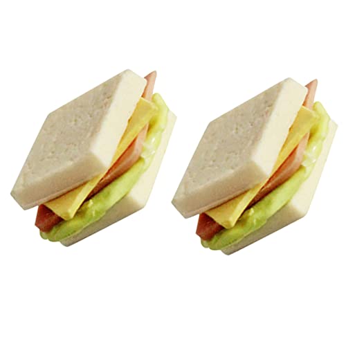 DIKACA Miniaturfutter Sandwiches Sandwiches Models Miniature Sandwiches Ornaments Artificial Lebensmittel Miniatur Sandwiches Ornament Bread Fake Sandwich Simulation Food Model Dollhouse von DIKACA