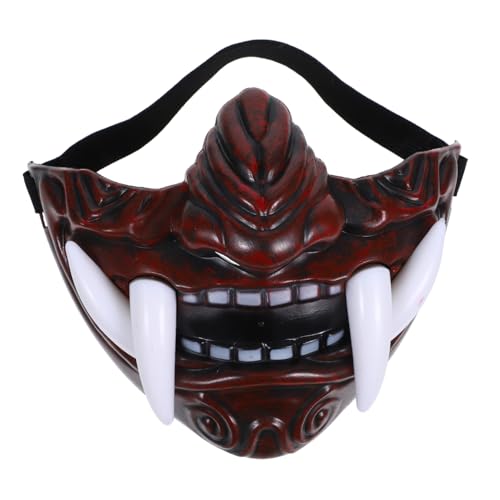 DIKACA Monstermaske beängstigende Maske Maskerade Kostüm Horror Gesicht halloween maske masken für halloween masken für karneval japanische Maske Zubehör für Make-up-Partys Harz rot von DIKACA