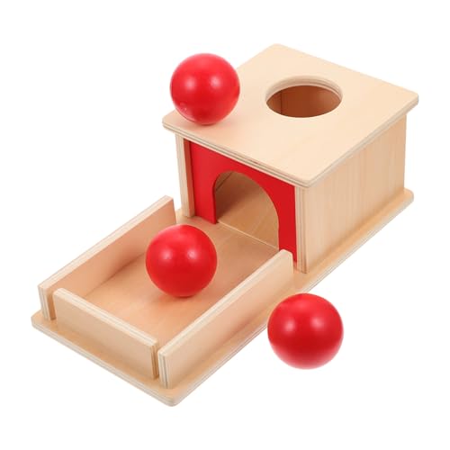 DIKACA Montessori-Holzspielzeug-Set Hand-Auge-Koordination Lernspielzeug für Jungen und Mädchen 3 Bälle Zielbox von DIKACA