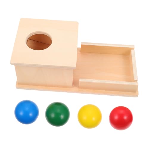 DIKACA Montessori Lernspielzeug Aus Für Hand Augen Koordination Set Mit 4 Bällen Frühkindliche Bildung Für Kleinkinder Pädagogisches Holzspielzeug von DIKACA