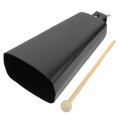 DIKACA Musikalische Trommelzubehör Ling Kuhglocke mit Trommelstock Jubelnde Singende Kuhglocke Jubel Instrument Instrument Kuhglocke Kuhglocke mit Schlägel Laute Geräuschemacher Hand von DIKACA