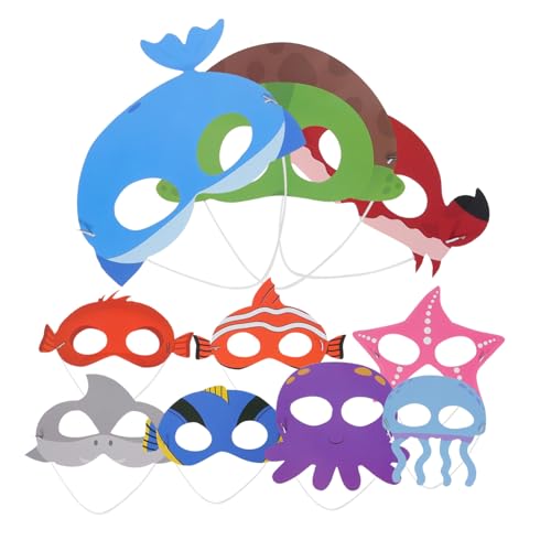 DIKACA Neuheit Meerestiermaske Tiermasken Festival Meerestiermasken für unter Dem Meer Geburtstagsparty Kostüm Halloween Masken Requisite Tiermaske Masken Meeresbewohner Oktopus Cosplay von DIKACA