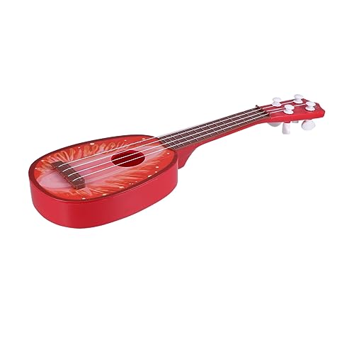 DIKACA Obst Gitarre Musikspielzeug Für Kinder Kindergitarre Akustisch Mini-obstinstrumente Akustische Ukulele Musikspielzeug Für Babys Kinder Gitarrenspielzeug Kinder-Ukulele Rot von DIKACA