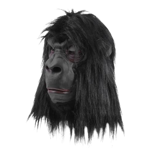 DIKACA Orang-Utan-Maske Halloween-Affenkostüm Gorilla-Maske Gorilla-Cosplay-Maske gruselige Tiermaske grusel maske gruselige maske Halloweenkostüm -Requisite Party-Cosplay-Requisite von DIKACA