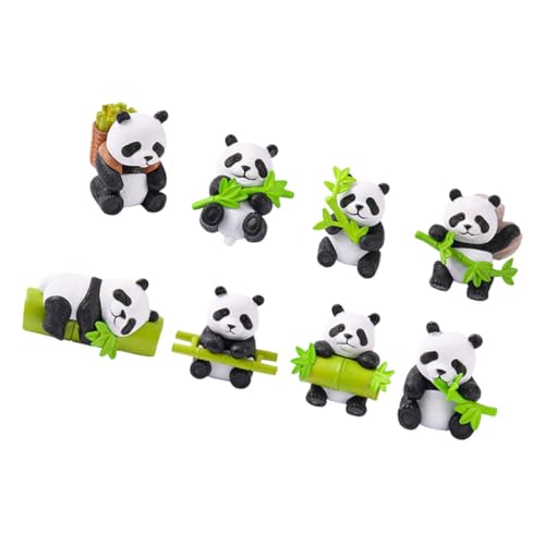 DIKACA Panda Harz Landschafts Panda Panda Figuren Miniatur Harz Panda Kuchenaufsätze Figuren Feengarten Cartoon Panda Figur Szenendekore Tiere für die Innenausstattung von Bonsai von DIKACA