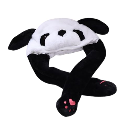 DIKACA Panda Hut üsch Tier Kostü Für Und Lustige Kopfbedeckung Mit Beweglichen Ohren Perfektes Für Partys Und Cosplay Atmungsaktives Material Ideal Für Jede von DIKACA