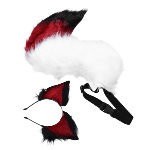 DIKACA Plüsch Fuchsohr Haarreif und Cosplay Kostüm Zubehör für Halloween Tierohren Kopfschmuck Damen Karneval Party DIKACA Plüsch Fuchsohr Haarreif und Cosplay Kostüm Zubehör für Halloween Tierohren Kopfschmuck Damen Karneval Party von DIKACA