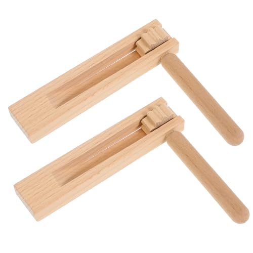 DIKACA Praktische Holzspielzeug Rasseln Castanets Für Musikinstrument Puzzle Percussion Für Frühe Entwicklung Und Sensorische Spielaktivitäten von DIKACA