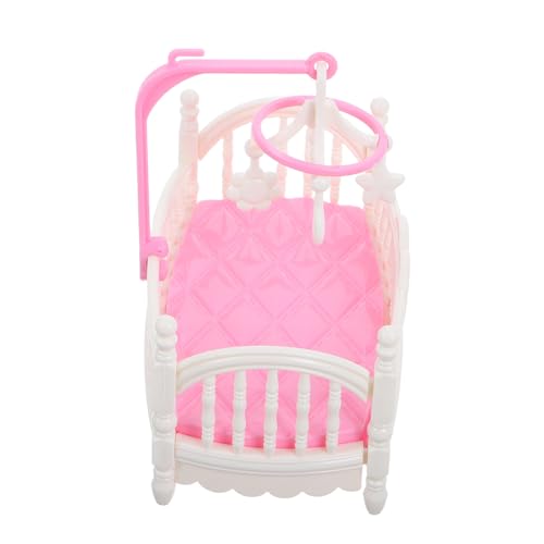 DIKACA Puppenhaus Babybett Weißes Etagenbett Für Puppen Möbel Für Puppenhaus Schlafzimmer Ideales Zubehör Für Babypuppen Und Miniatur Puppenhaus Dekoration von DIKACA