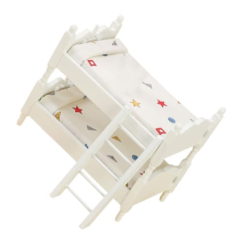 DIKACA Puppenhaus Etagen Bett Spielzeug Koje Babypuppentrage Für Kinder Miniatur Puppenbett Bausatz Gabby Mini-möbelmodell Modell Für Puppenhausmöbel Mini-etagenbett Mini-hausmöbel Stoff von DIKACA