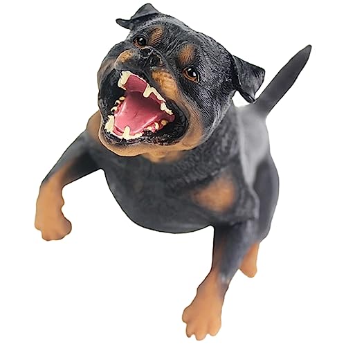 DIKACA Kunststoff-Hundestatue Rottweiler Spielzeug-Hundemodell Hundedekor Hundezubehör von DIKACA