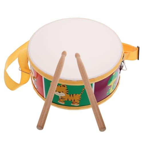 DIKACA Satz Percussion-Trommel Für Dreieckige Percussion-Instrumente Schleifband, Schleifband Kinderspielzeug Pädagogische Schlaginstrumente Kleine Trommel Für Hölzern von DIKACA