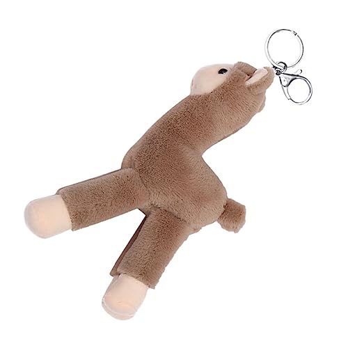 DIKACA Schlüsselanhänger schlüsselkette Key Chain schlüsselhalsband schlüsselarmband schlusselketten anahtarlık Plüsch Tasche Ringe Autodekorationen Charme Zinklegierung Brown von DIKACA