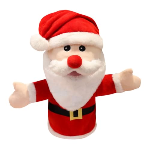 DIKACA 1PC Niedlicher Weihnachtsmann Handpuppe Interaktives Für üsch Fingerpuppe Für Eltern Kind Spiele Weihnachtsdeko Kuscheltier Für Kreatives Puppenspiel von DIKACA