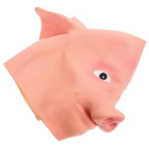 DIKACA Schweinemaske Halloweenkostüm Schweinekopfmaske Halloween für Erwachsene Maskerade Cosplay-Kostüm Halloween-Attacken halloween Tier für Party Cartoon- Emulsion von DIKACA