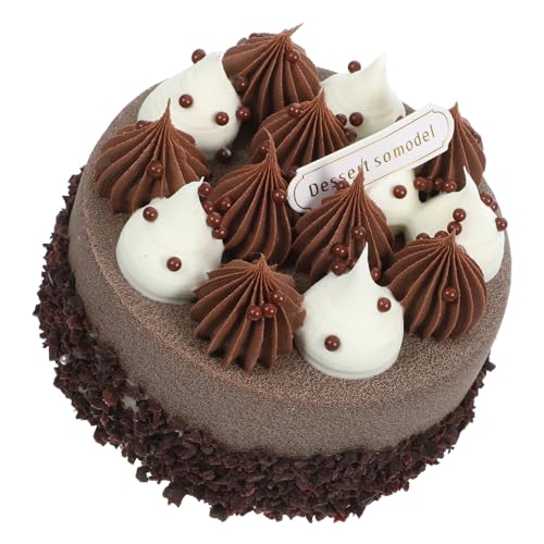 DIKACA Simulation Kuchen Faux-Dessert- Fee Kuchendekorationen Für Vortäuschen Spielzeugkuchen Essbar Kuchen Spielzeugnahrung Kuchendeckel PVC Chocolate von DIKACA