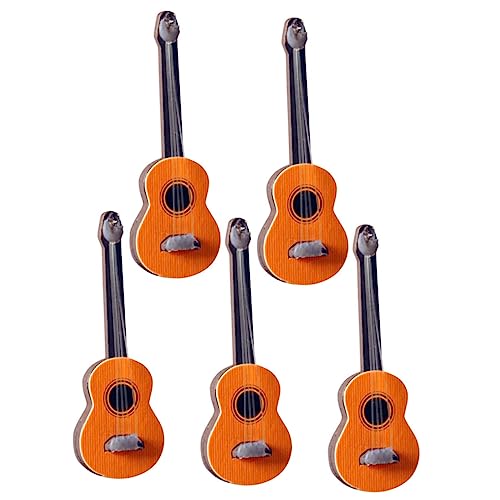 DIKACA Simulation Musikinstrument Gitarrenspielzeug Miniatur Gitarre Miniatur Gitarre Replik Puppenmusikinstrument Miniaturmusikinstrumente Gitarre Musikinstrument Miniatur Puppenhaus von DIKACA