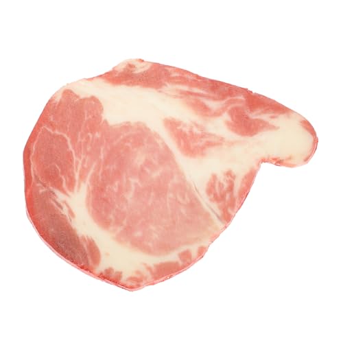 DIKACA Simulationsrindfleischmodell gekochtes Rindfleischmodell gefälschte Steaks für kinderspielzeug künstliches Lebensmittelmodell Fake-Fleisch-Modell PVC-Material rot von DIKACA