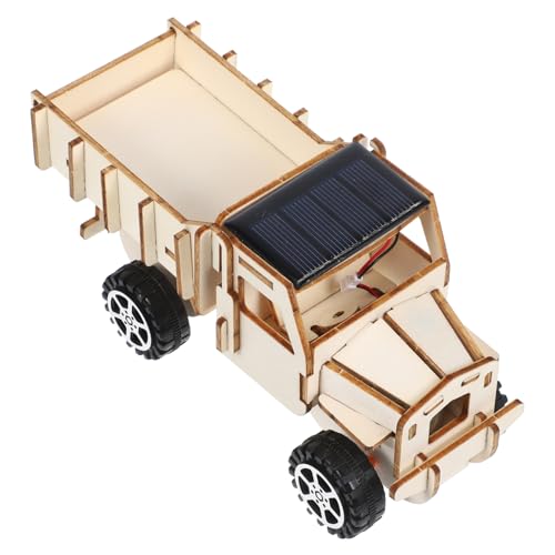 DIKACA Solarbetriebener Holzspielzeug Auto Bausatz Für DIY Modell Mit Solarenergie Wissenschaftliches Lernspielzeug Für Kleine Ingenieure Ideal Für Kreative Bastelprojekte von DIKACA