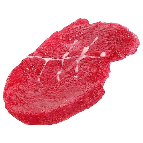 DIKACA Steakimitat Realistisches Essen Fälschung Steak-Foto-Requisiten Realistische Steak-Requisite Steakverzierungen Steaks Falsches Fleisch Rindfleischpräsentation Künstlich Küche Harz von DIKACA