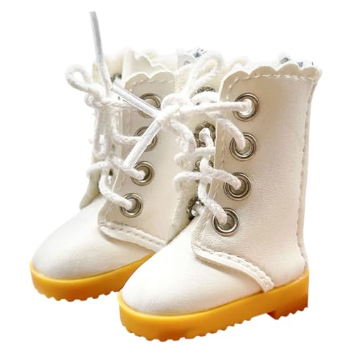 DIKACA Stylische High Top Puppenstiefel Für Bjd Puppen Bezaubernde Weiße Schuhe Für Puppen Enthusiasten Zubehör Für Kreatives Und Fantasievolles Ankleiden von DIKACA