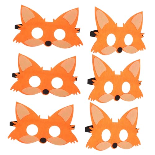 DIKACA Tiermasken Fuchs Maske Aus Filz Halbe Gesichtsmaske Für Halloween Cosplay Requisiten Lustige Tiermasken Für Und Erwachsene Ideal Für Karneval Und Partys von DIKACA