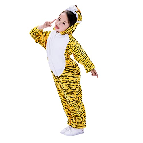 DIKACA Tiger Verkleidung Kostü Für Tierkostü Rollenspiel Outfit Für Fasching Karneval Und Halloween Größe Perfekt Für Tierpartys Und Aufführungen von DIKACA