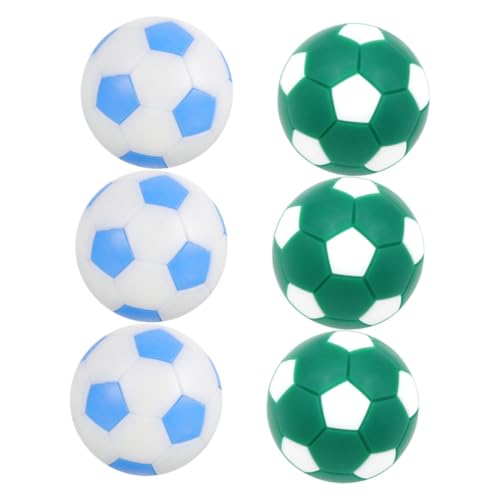 DIKACA Mini Tischfussball Mini Tischfußball Bälle Ersatzbälle Für Tischfußballspiel 32mm Tischfußball Kugeln Mini Fußball Für Tischspiele 3 x Tiefgrün/ + 3 x/Fußball Ball von DIKACA