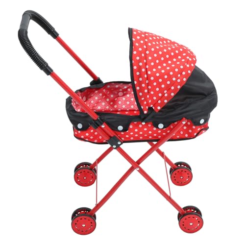 DIKACA Trolley- -Kinderwagen Dolly Plüsch Babypuppenwagen Puppenwagen Für Kleinkinder Von 3-5 Jahren Mädchen Puppenwagen Für Kleinkinder Von 1 Bis 3 Jahren Eisenrahmen von DIKACA