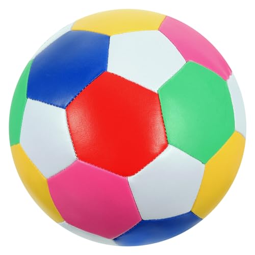 DIKACA Weicher Fußball Für Indoor/Outdoor Fußballspielzeug Bunten Farben Durchmesser Ideal Für Kleinkinder Und Fußballanfänger von DIKACA