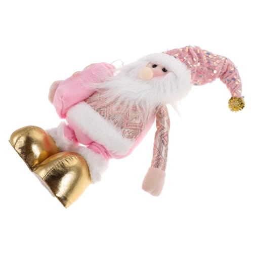 DIKACA Weihnachtliche Dekorative Stoffpuppe mit Verstellbarer Höhe Integrierten Lichtern und Musik Rosa Plüschfigur für Festliche Wohnungs Winterparty-Dekorationen DIKACA Weihnachtliche Dekorative Stoffpuppe mit Verstellbarer Höhe Integrierten Lichtern und Musik Rosa Plüschfigur für Festliche Wohnungs Winterparty-Dekorationen von DIKACA