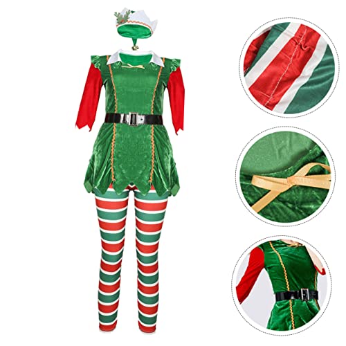 DIKACA Weihnachtself Kostüm Damen Party Outfit Weihnachtskostüm Erwachsene Bequemes Bühnenkleid für Performance Karneval Cosplay Hautfreundlicher Einheitsgröße DIKACA Weihnachtself Kostüm Damen Party Outfit Weihnachtskostüm Erwachsene Bequemes Bühnenkleid für Performance Karneval Cosplay Hautfreundlicher Einheitsgröße von DIKACA