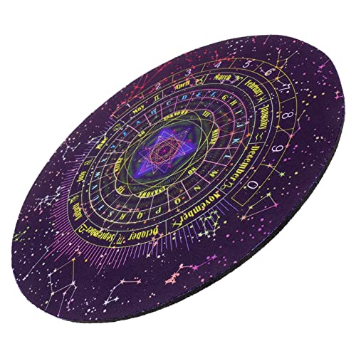 DIKACA Weissagungsblock Dowsing Amethyst Astrologie- Pendel Wahrsagematte Tarot Weissagung Tischdecke Anzeige Einzigartig Bausatz Briefdekoration Kessel Tarot-Karten Violett Gummi von DIKACA